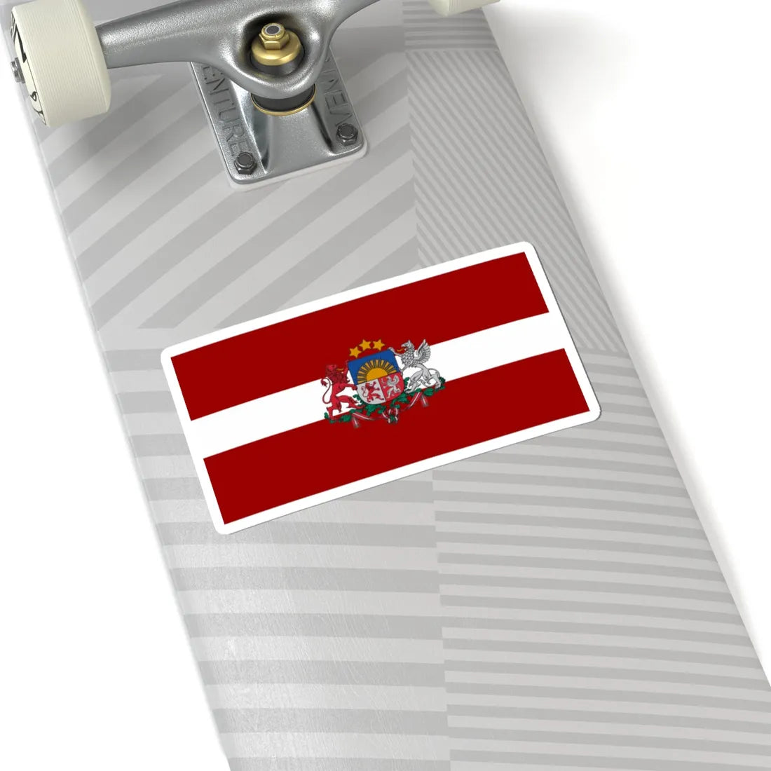 Flag of Latvia with coat of arms (Latvia) STICKER Vinyl Kiss-Cut Decal - The Sticker Space