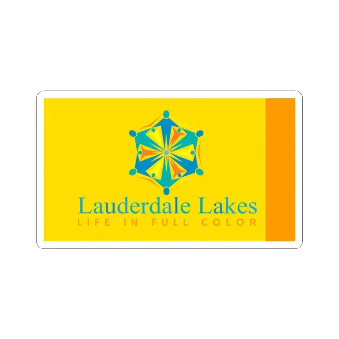 Flag of Lauderdale Lakes Florida (United States) STICKER Vinyl Kiss-Cut Decal 2 Inch White - The Sticker Space