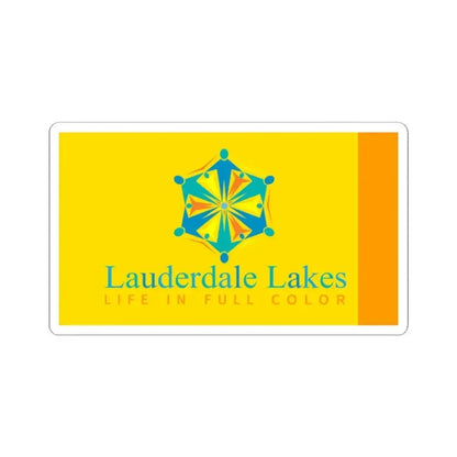 Flag of Lauderdale Lakes Florida (United States) STICKER Vinyl Kiss-Cut Decal 2 Inch White - The Sticker Space