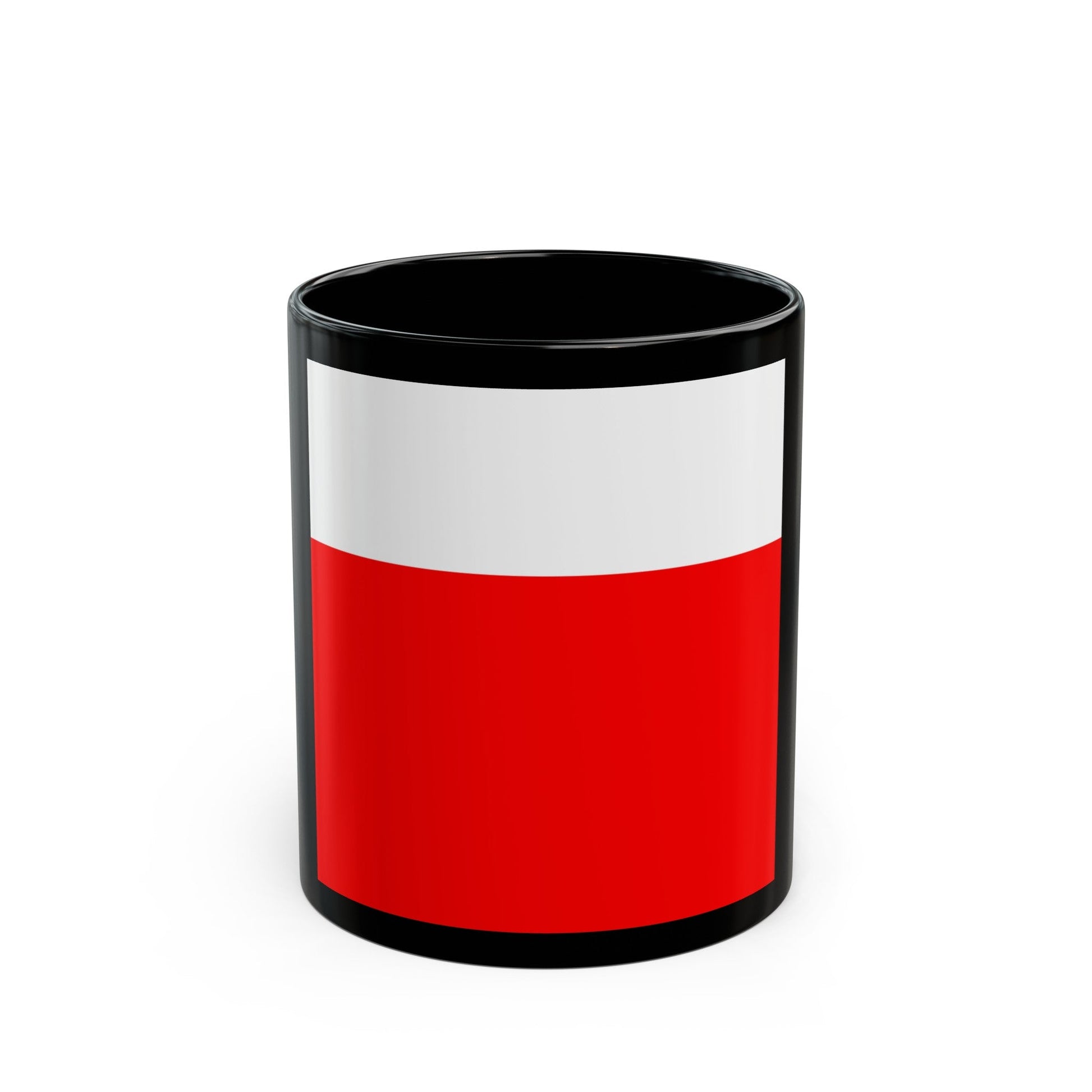 Flag of Lausanne Switzerland - Black Coffee Mug-11oz-The Sticker Space