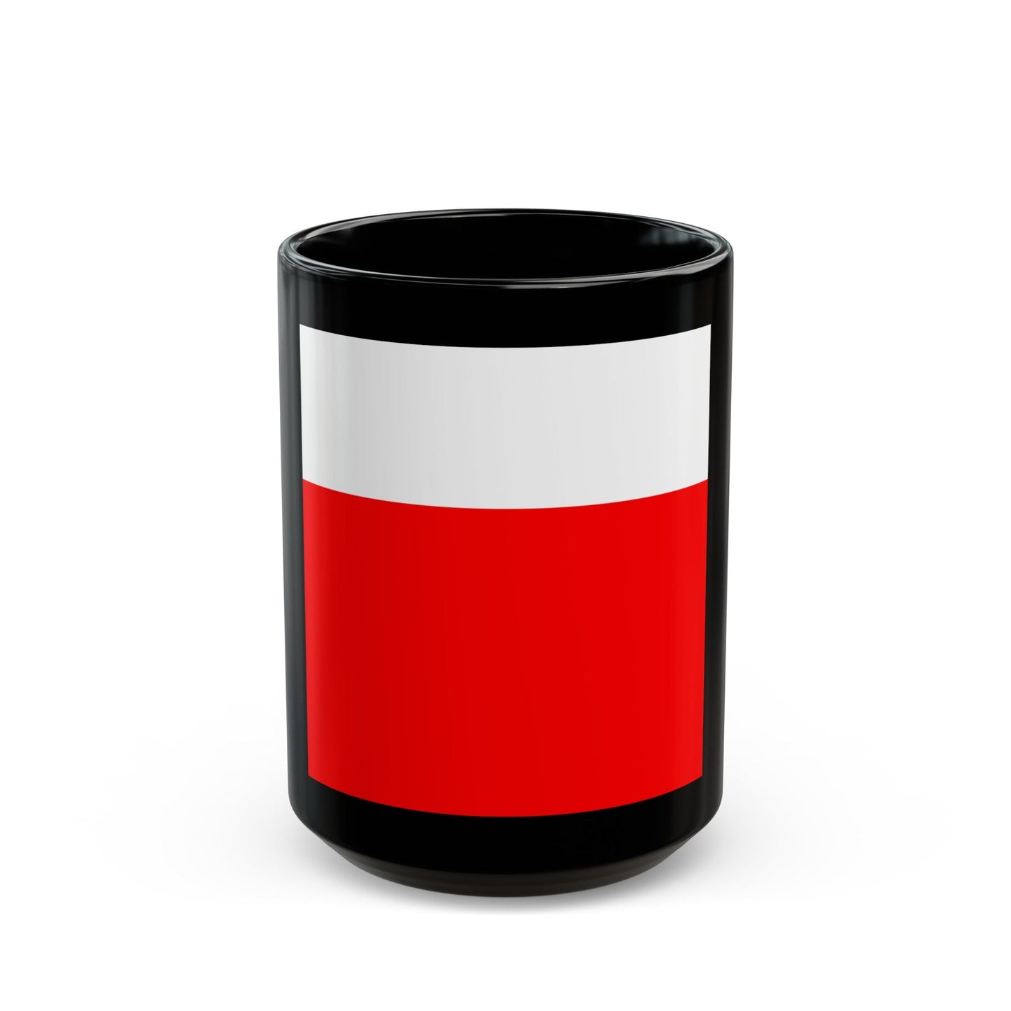 Flag of Lausanne Switzerland - Black Coffee Mug-15oz-The Sticker Space