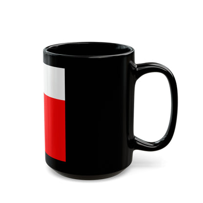 Flag of Lausanne Switzerland - Black Coffee Mug-The Sticker Space