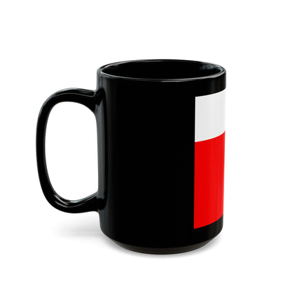 Flag of Lausanne Switzerland - Black Coffee Mug-The Sticker Space