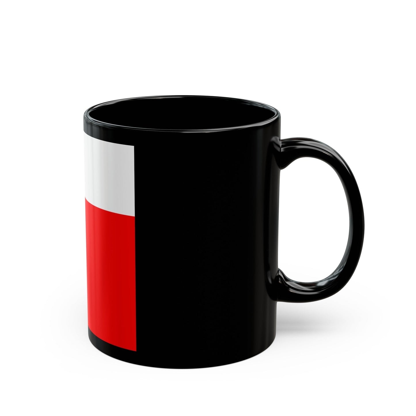 Flag of Lausanne Switzerland - Black Coffee Mug-The Sticker Space