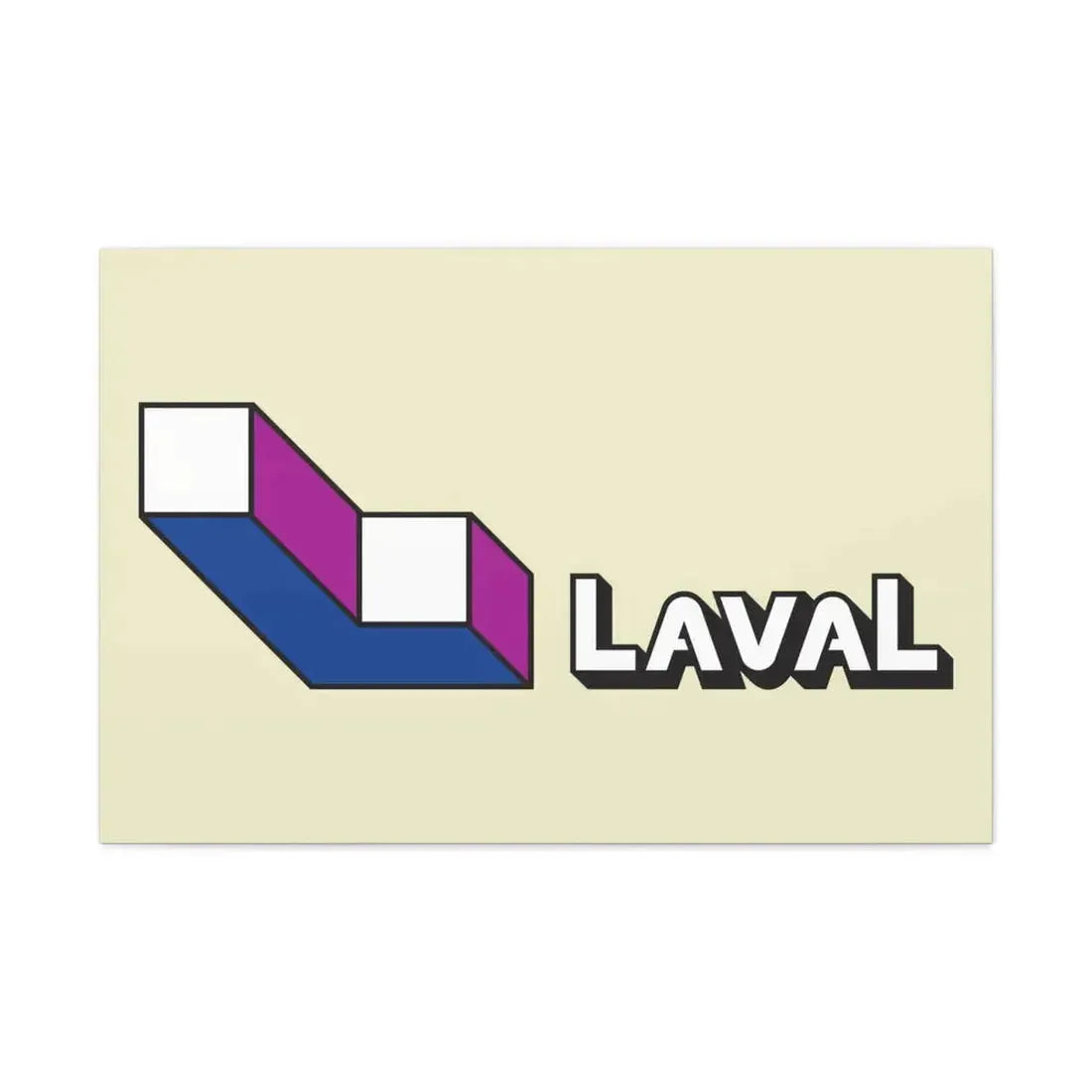 Flag of Laval Quebec Canada - Canvas Wall Art 36" x 24" 1.25" - The Sticker Space