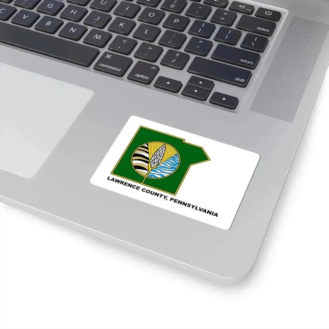 Flag of Lawrence County Pennsylvania (United States) STICKER Vinyl Kiss-Cut Decal - The Sticker Space