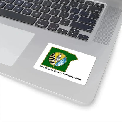 Flag of Lawrence County Pennsylvania (United States) STICKER Vinyl Kiss-Cut Decal - The Sticker Space