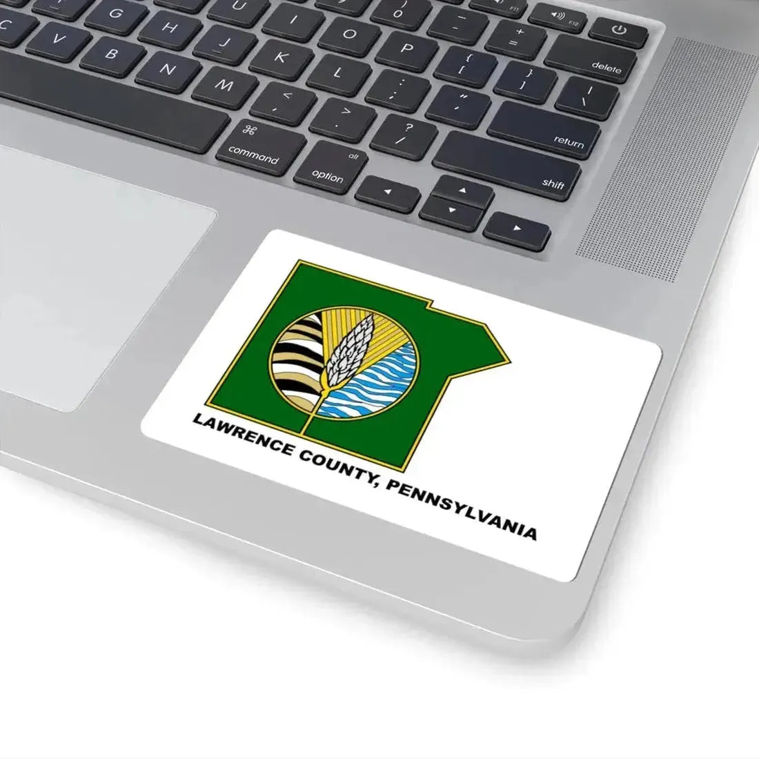 Flag of Lawrence County Pennsylvania (United States) STICKER Vinyl Kiss-Cut Decal - The Sticker Space