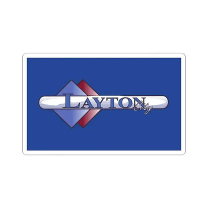 Flag of Layton Utah Until 2015 (United States) STICKER Vinyl Kiss-Cut Decal 2 Inch White - The Sticker Space