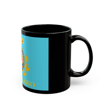 Flag of Lazio Italy - Black Coffee Mug-The Sticker Space