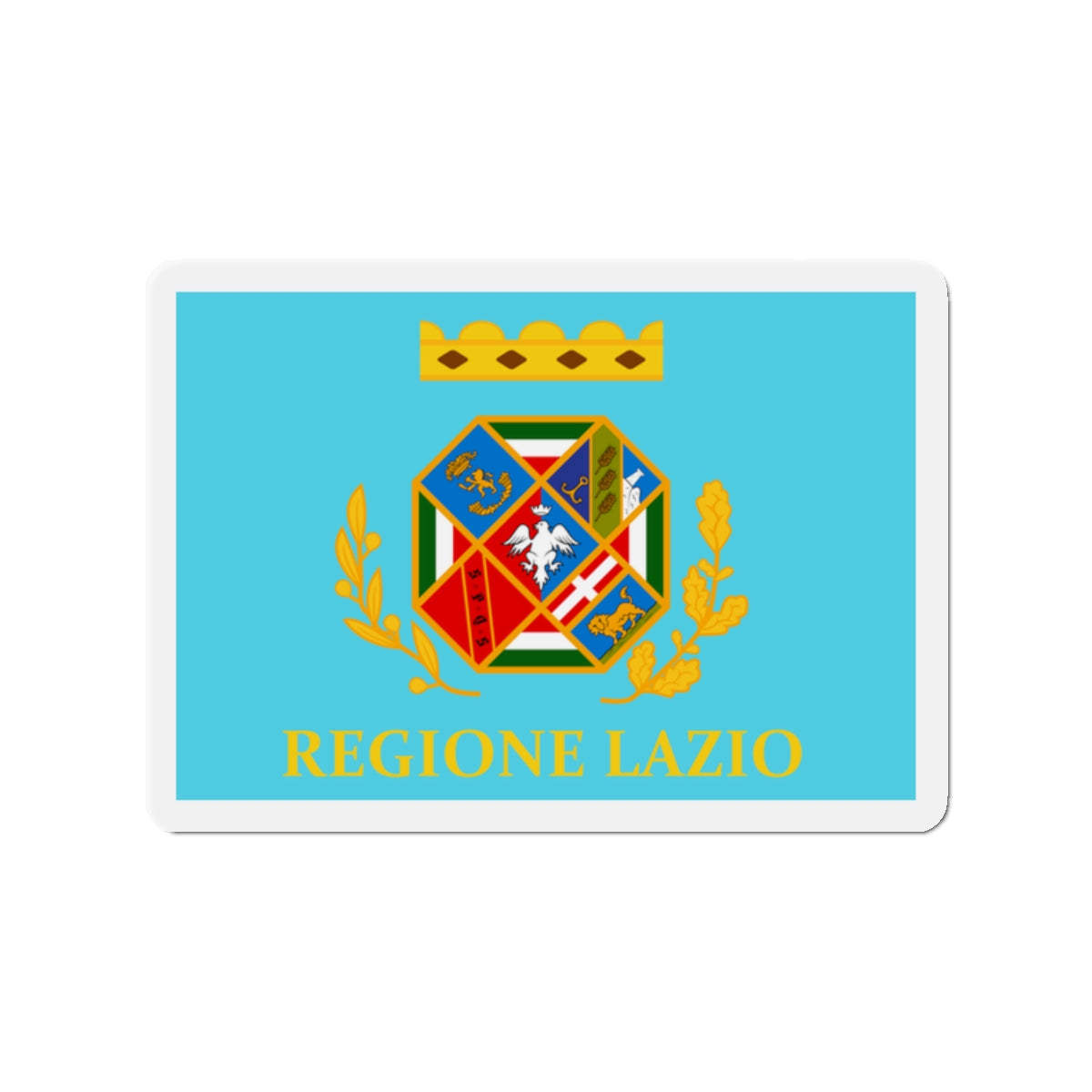 Flag of Lazio Italy - Die-Cut Magnet-2" x 2"-The Sticker Space