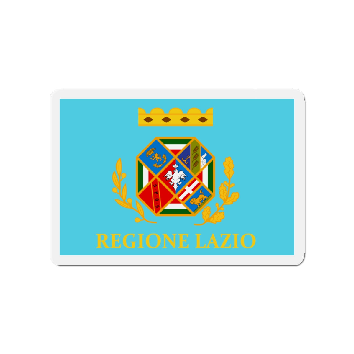 Flag of Lazio Italy - Die-Cut Magnet-3" x 3"-The Sticker Space