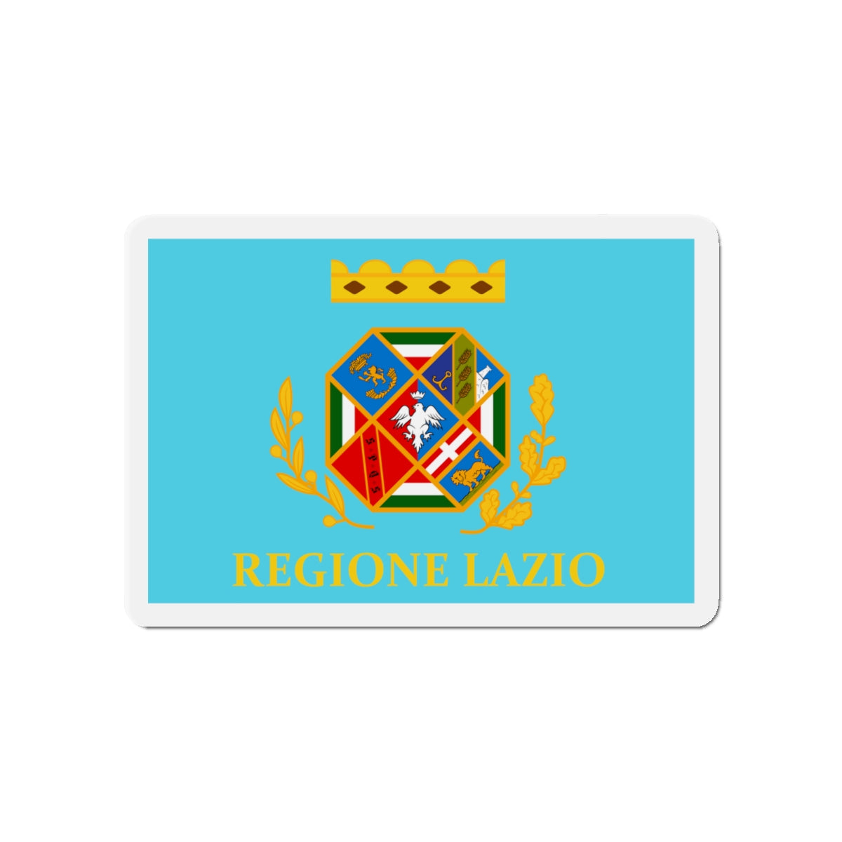 Flag of Lazio Italy - Die-Cut Magnet-4" x 4"-The Sticker Space