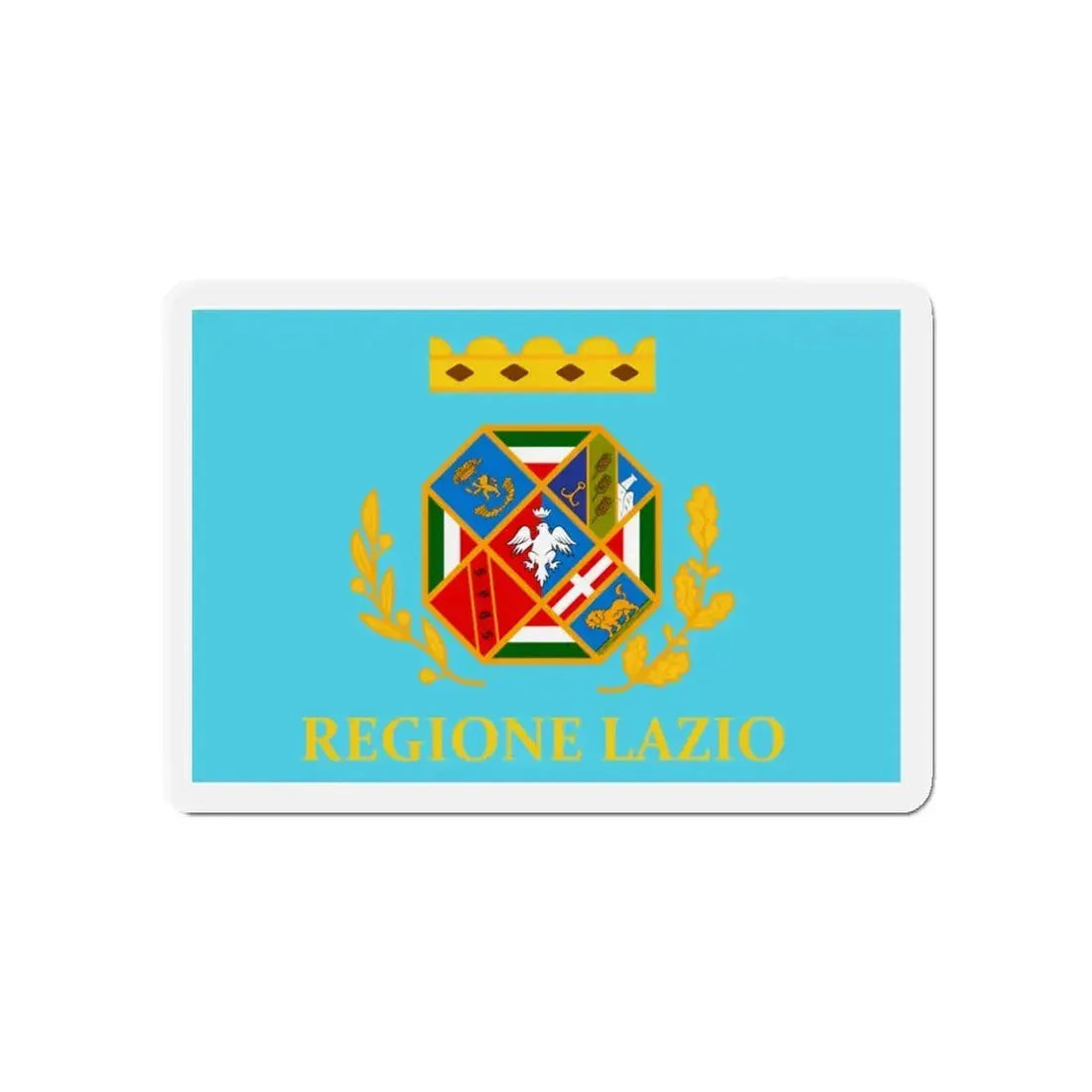 Flag of Lazio Italy - Refrigerator Magnet 4 Inch - The Sticker Space