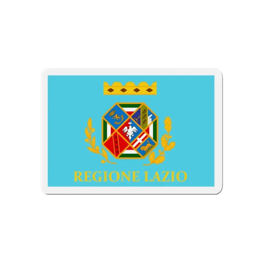 Flag of Lazio Italy - Refrigerator Magnet 5 Inch - The Sticker Space
