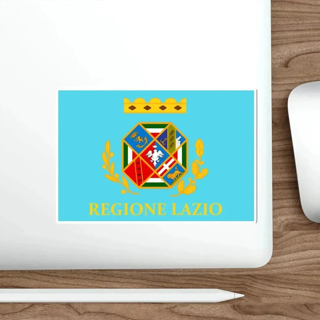 Flag of Lazio Italy STICKER Vinyl Die-Cut Decal - The Sticker Space