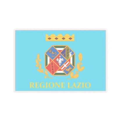Flag of Lazio Italy - STICKER Vinyl Kiss-Cut Decal 2 Inch Transparent - The Sticker Space