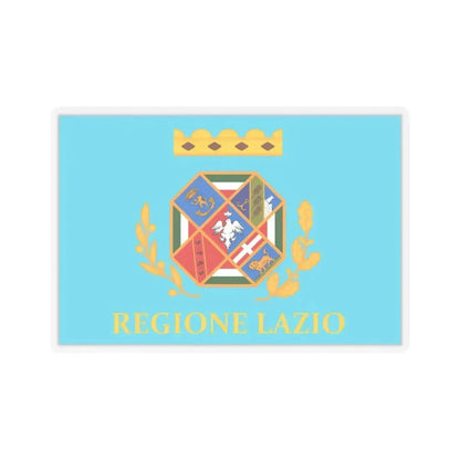 Flag of Lazio Italy - STICKER Vinyl Kiss-Cut Decal 4 Inch Transparent - The Sticker Space