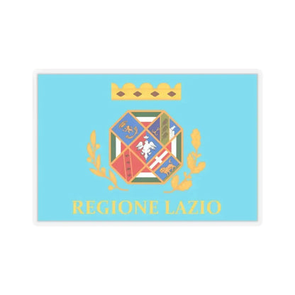 Flag of Lazio Italy - STICKER Vinyl Kiss-Cut Decal 6 Inch Transparent - The Sticker Space