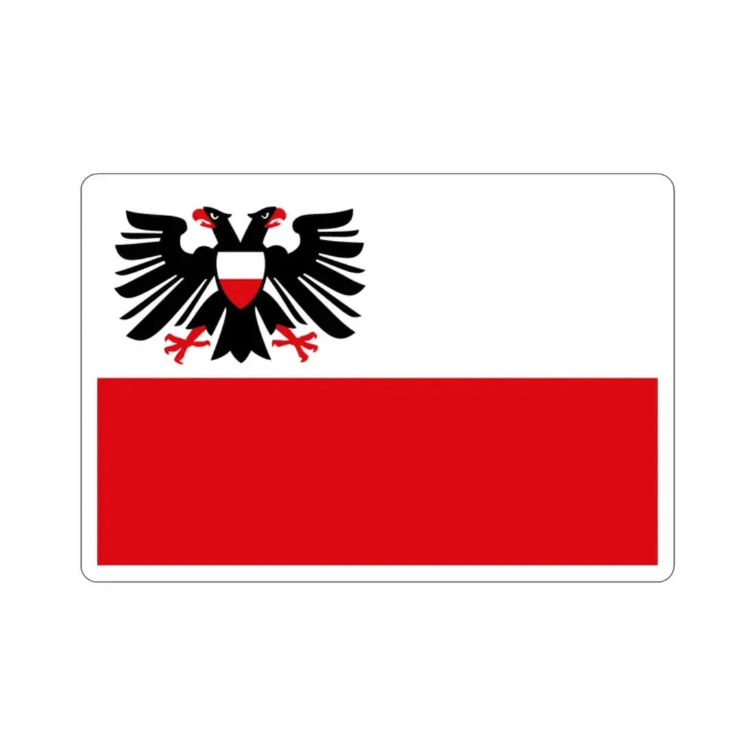 Flag of Lübeck Germany STICKER Vinyl Die-Cut Decal 2 Inch - The Sticker Space