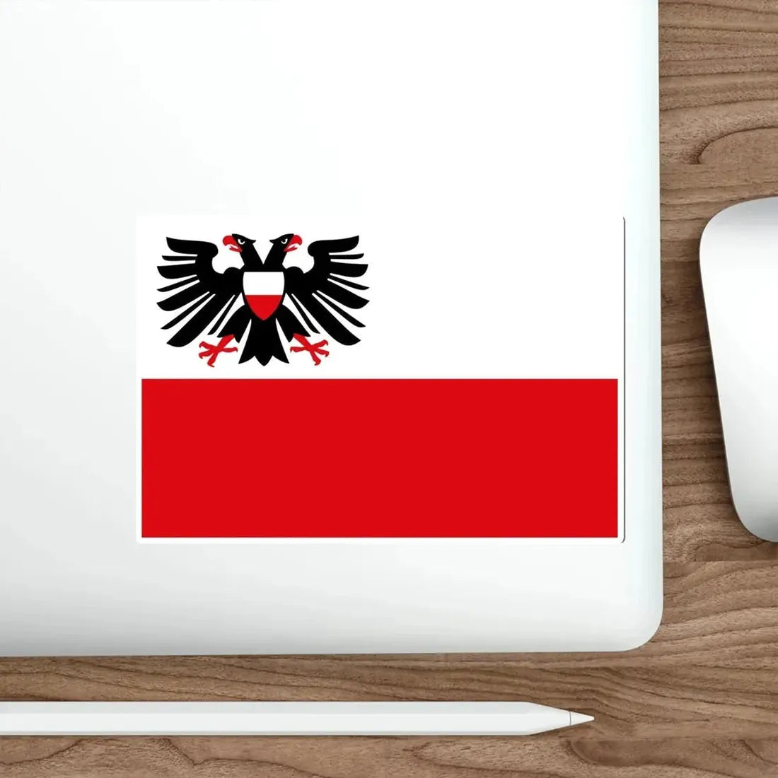 Flag of Lübeck Germany STICKER Vinyl Die-Cut Decal - The Sticker Space