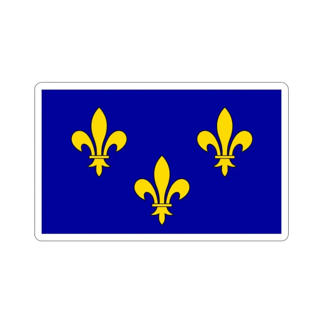 Flag of Île de France France 2 STICKER Vinyl Die-Cut Decal 2 Inch - The Sticker Space