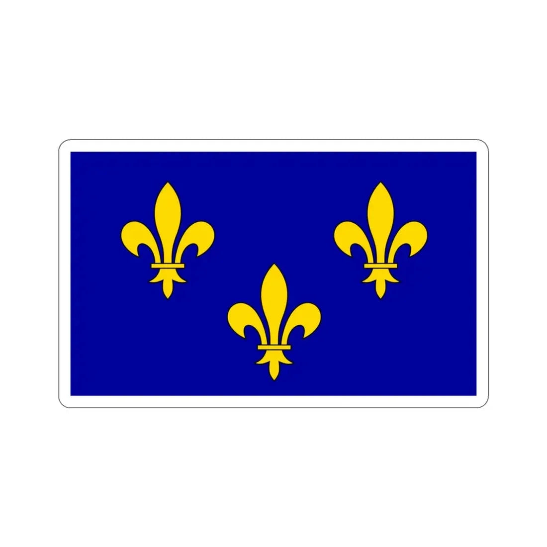 Flag of Île de France France 2 STICKER Vinyl Die-Cut Decal 3 Inch - The Sticker Space
