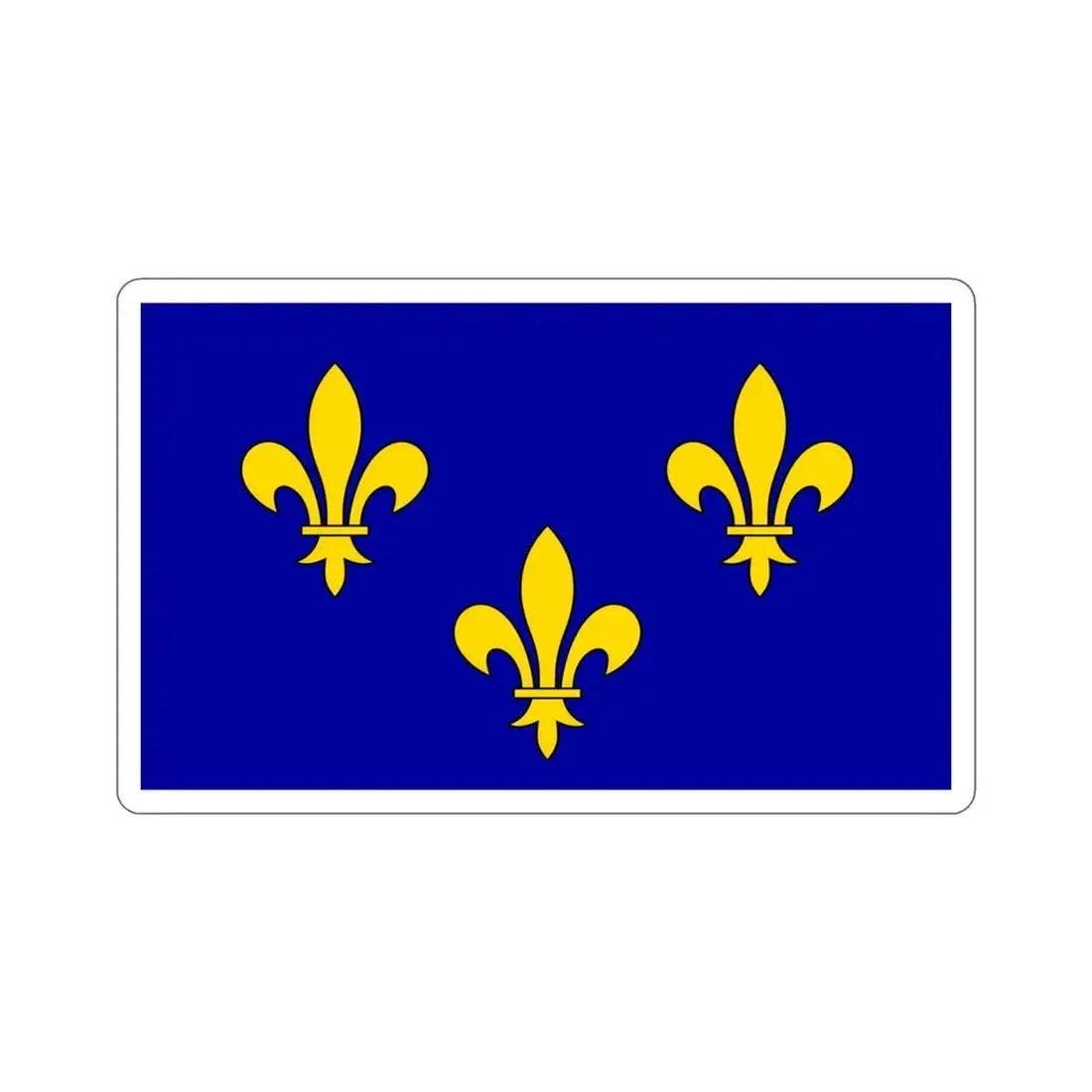 Flag of Île de France France 2 STICKER Vinyl Die-Cut Decal 4 Inch - The Sticker Space