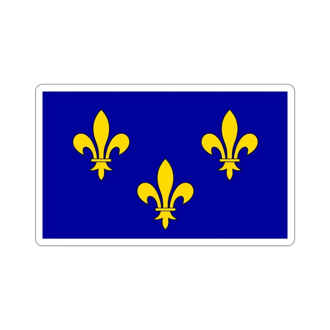 Flag of Île de France France 2 STICKER Vinyl Die-Cut Decal 5 Inch - The Sticker Space