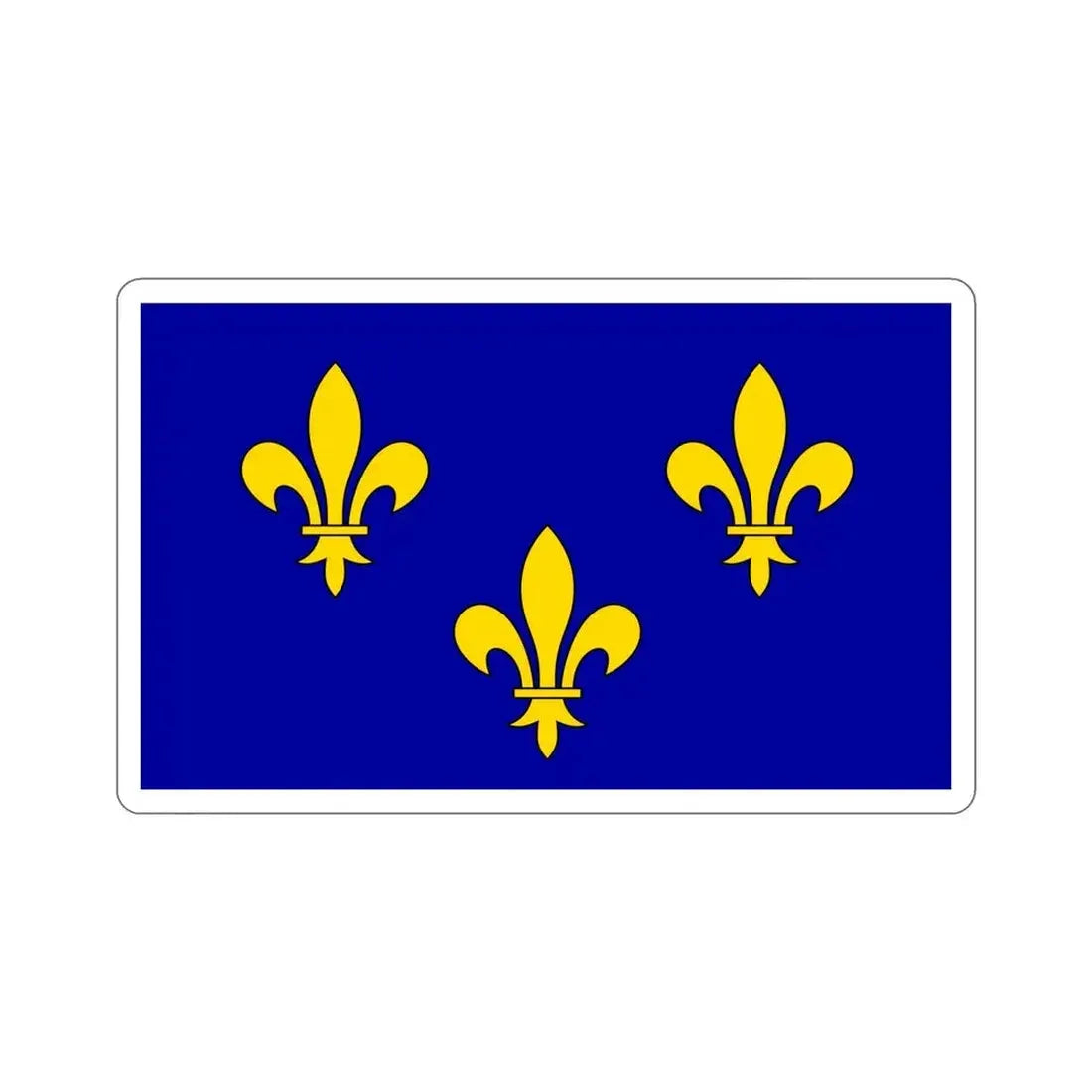 Flag of Île de France France 2 STICKER Vinyl Die-Cut Decal 6 Inch - The Sticker Space