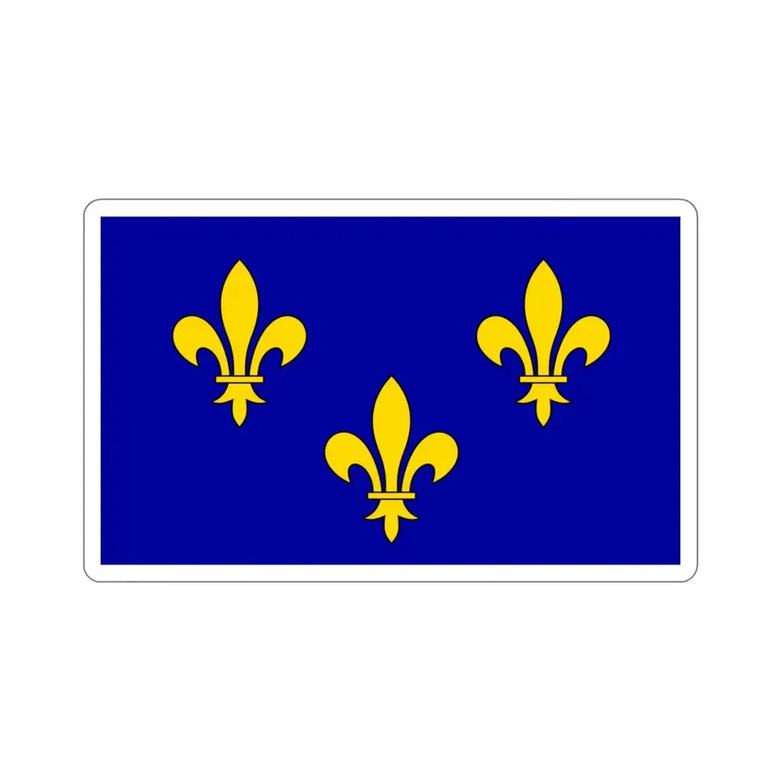 Flag of Île de France France 2 STICKER Vinyl Die-Cut Decal 6 Inch - The Sticker Space