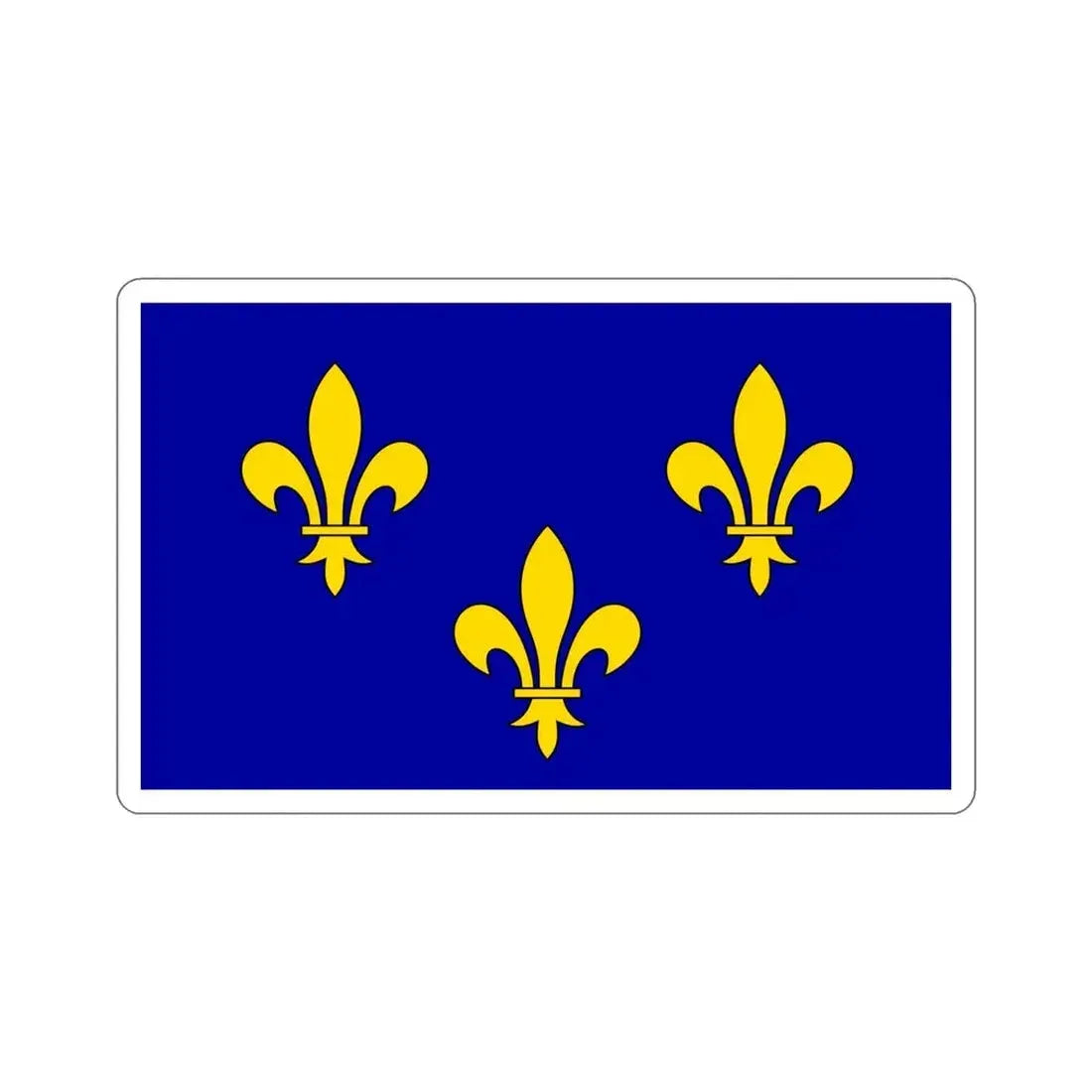 Flag of Île de France France 2 STICKER Vinyl Die-Cut Decal - The Sticker Space