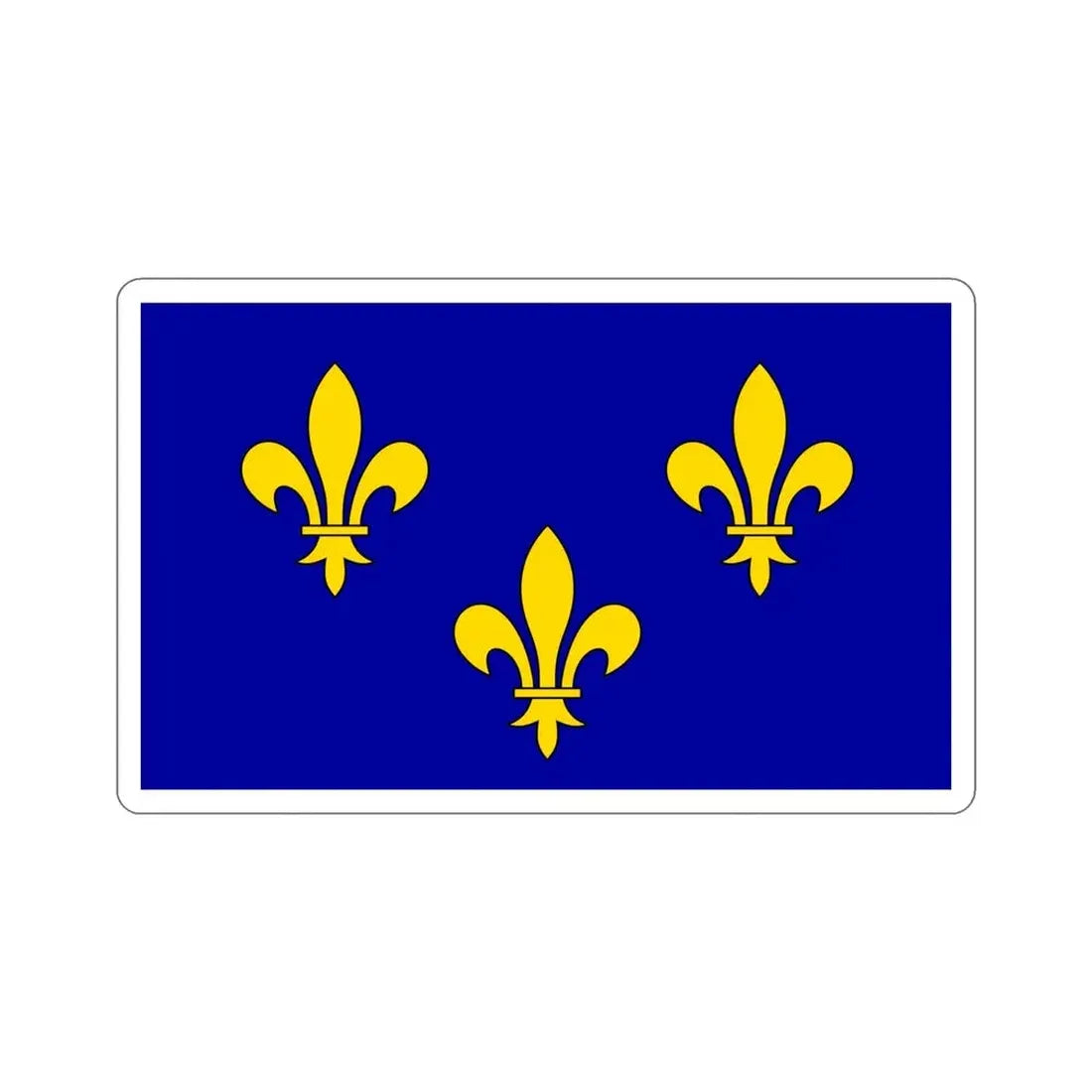 Flag of Île de France France 2 STICKER Vinyl Die-Cut Decal - The Sticker Space