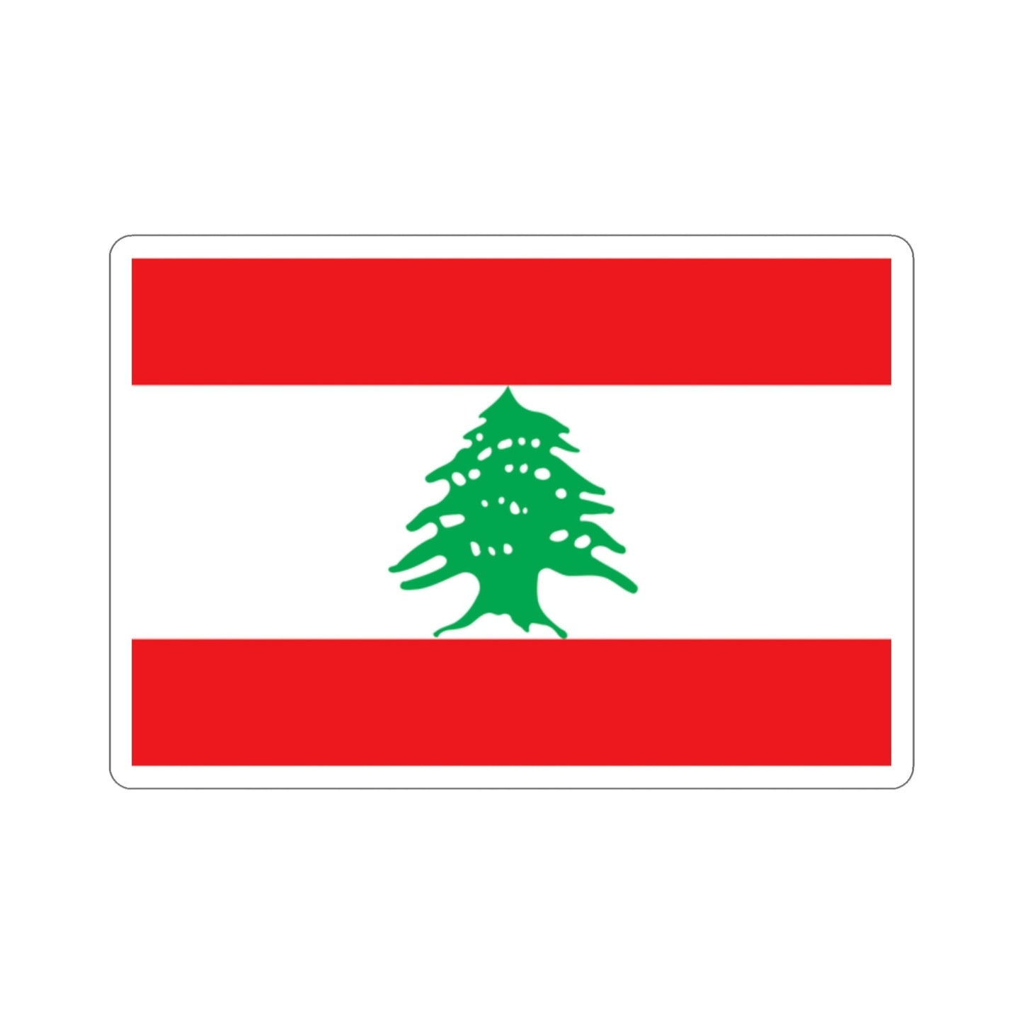 Flag of Lebanon STICKER Vinyl Die-Cut Decal-2 Inch-The Sticker Space