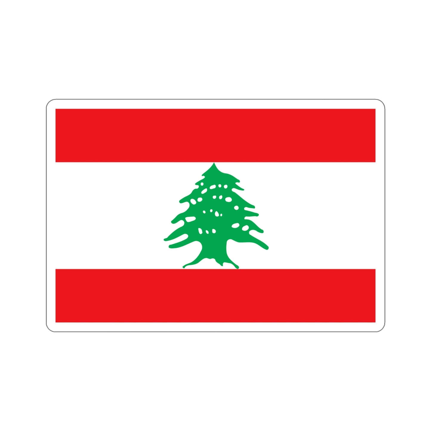 Flag of Lebanon STICKER Vinyl Die-Cut Decal-5 Inch-The Sticker Space