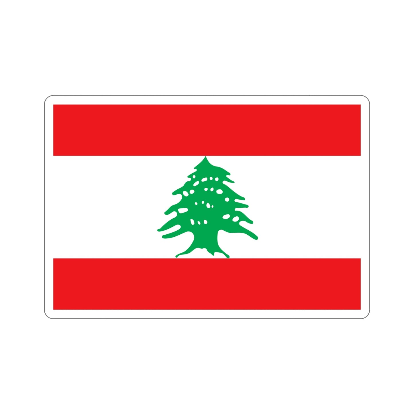 Flag of Lebanon STICKER Vinyl Die-Cut Decal-6 Inch-The Sticker Space