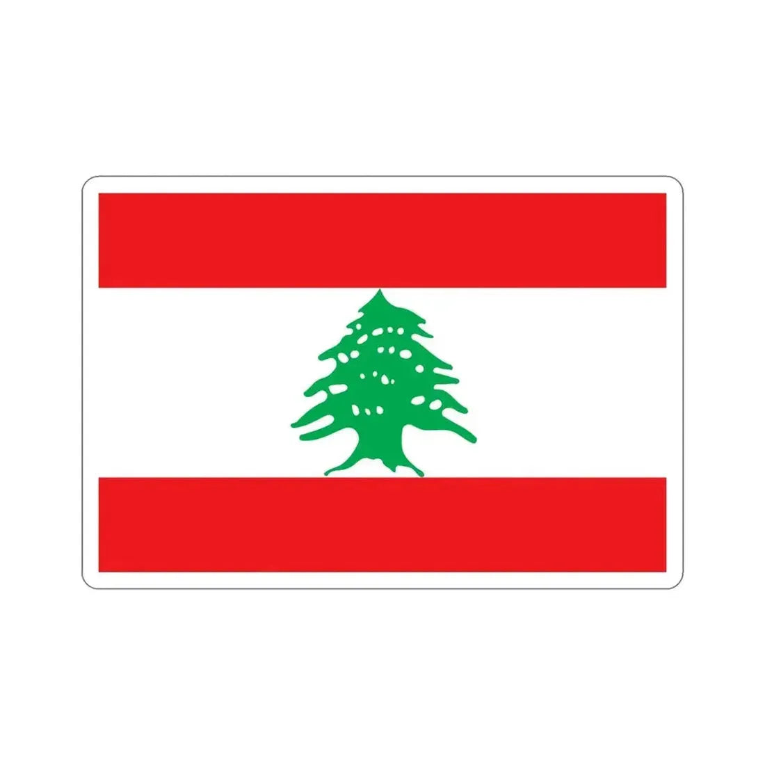 Flag of Lebanon STICKER Vinyl Die-Cut Decal - The Sticker Space