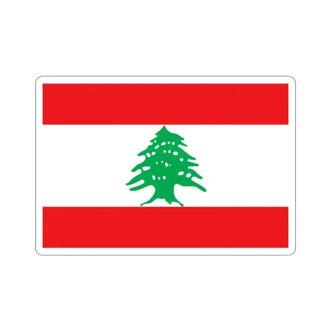 Flag of Lebanon STICKER Vinyl Die-Cut Decal - The Sticker Space