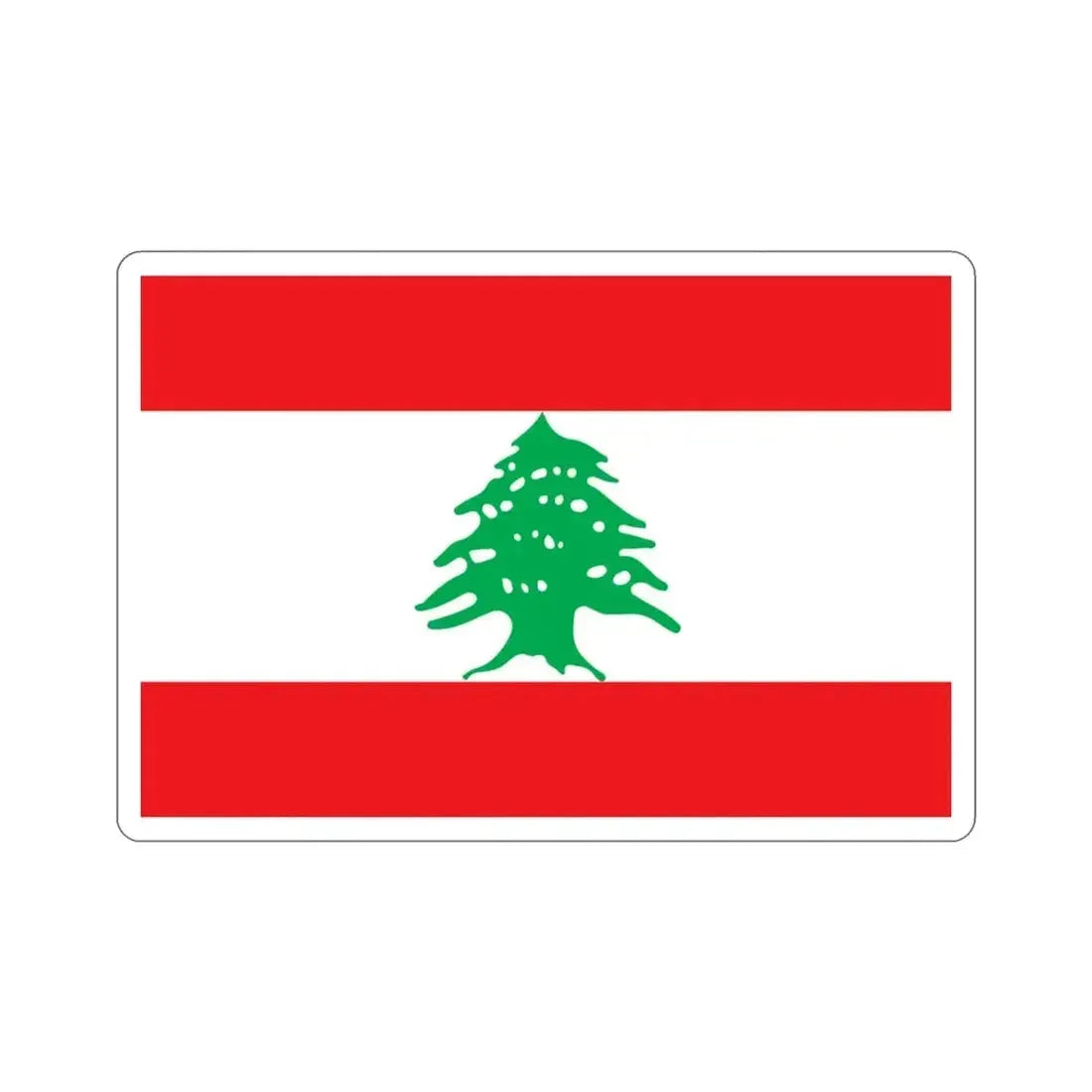 Flag of Lebanon STICKER Vinyl Die-Cut Decal - The Sticker Space