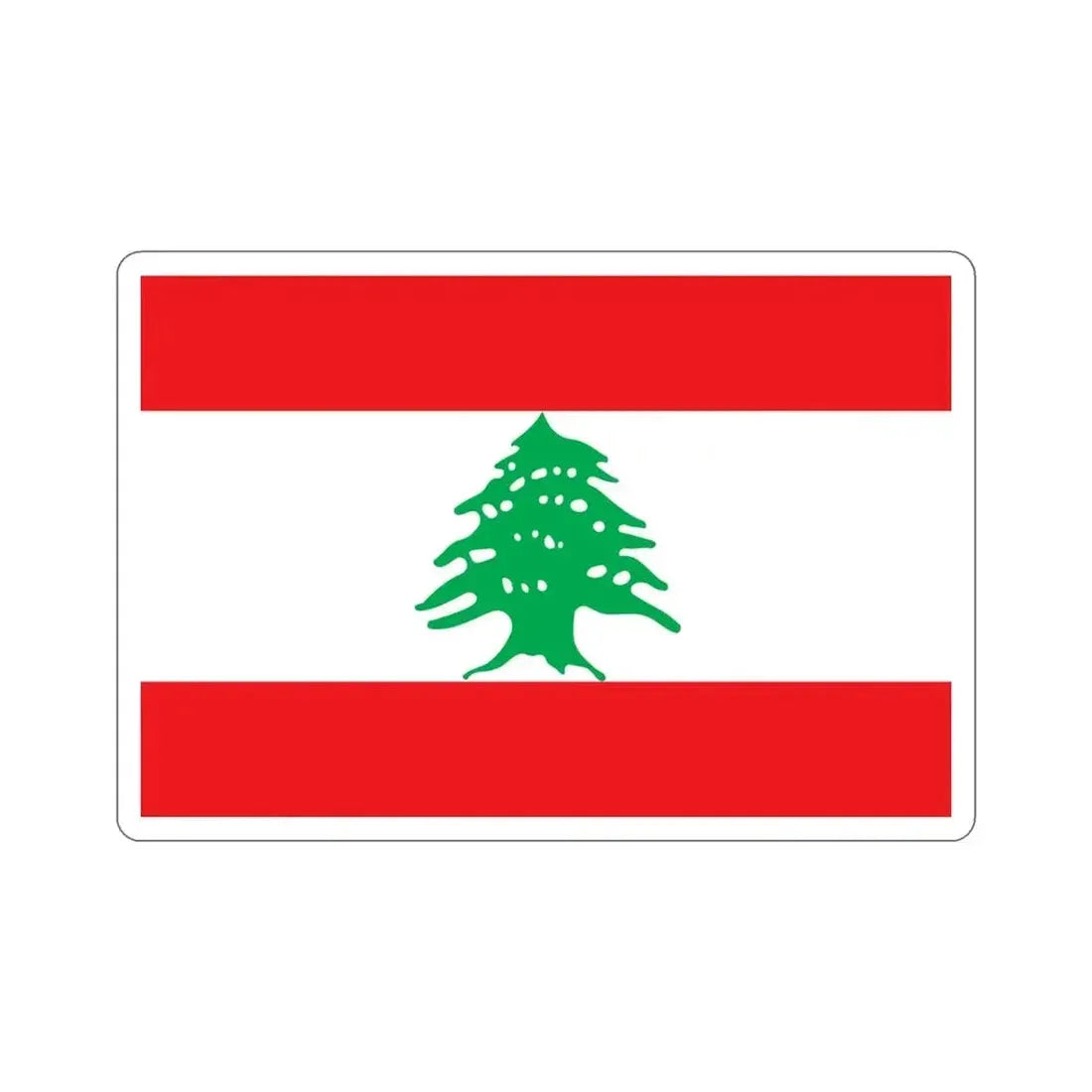Flag of Lebanon STICKER Vinyl Die-Cut Decal - The Sticker Space