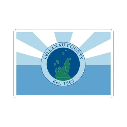 Flag of Leelanau County Michigan STICKER Vinyl Die-Cut Decal 2 Inch - The Sticker Space