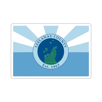 Flag of Leelanau County Michigan STICKER Vinyl Die-Cut Decal 5 Inch - The Sticker Space