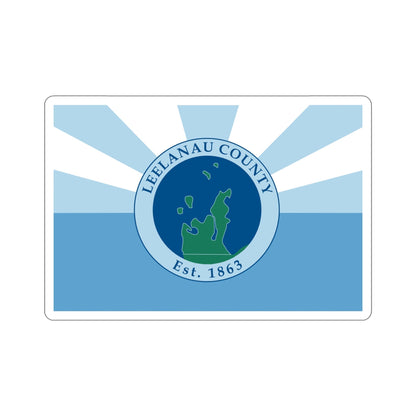 Flag of Leelanau County Michigan STICKER Vinyl Die-Cut Decal-6 Inch-The Sticker Space