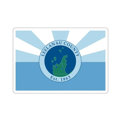 Flag of Leelanau County Michigan STICKER Vinyl Die-Cut Decal - The Sticker Space
