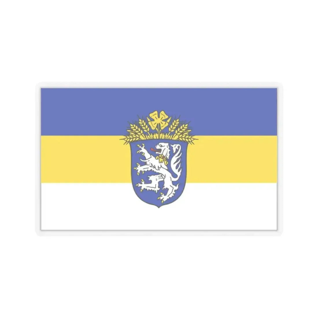 Flag of Leer Germany - STICKER Vinyl Kiss-Cut Decal 2 Inch Transparent - The Sticker Space