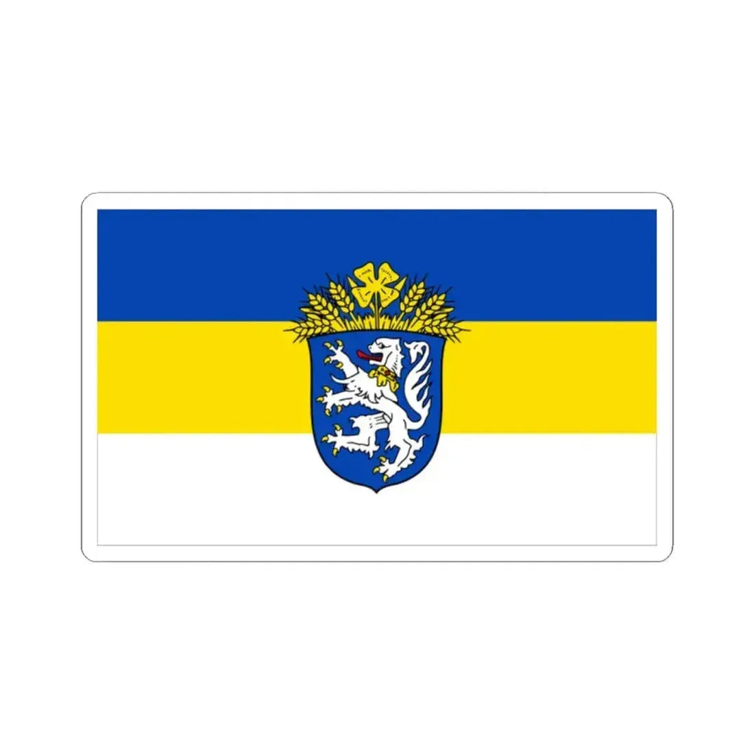 Flag of Leer Germany - STICKER Vinyl Kiss-Cut Decal 2 Inch White - The Sticker Space