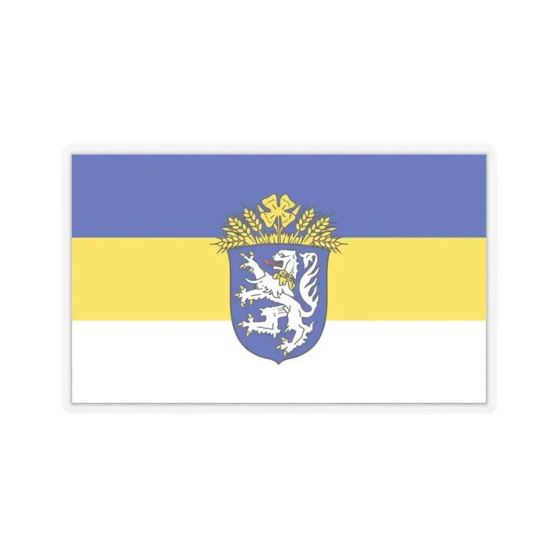 Flag of Leer Germany - STICKER Vinyl Kiss-Cut Decal 6 Inch Transparent - The Sticker Space