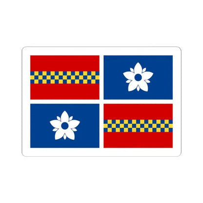 Flag of Leesburg Virginia (United States) STICKER Vinyl Kiss-Cut Decal 2 Inch White - The Sticker Space