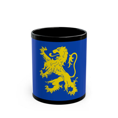 Flag of Leeuwarden the capital of the province of Friesland Netherlands - Black Coffee Mug-11oz-The Sticker Space