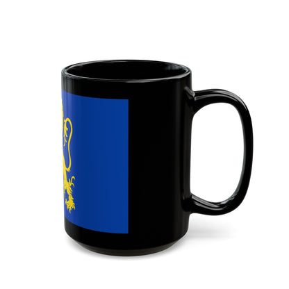 Flag of Leeuwarden the capital of the province of Friesland Netherlands - Black Coffee Mug-The Sticker Space